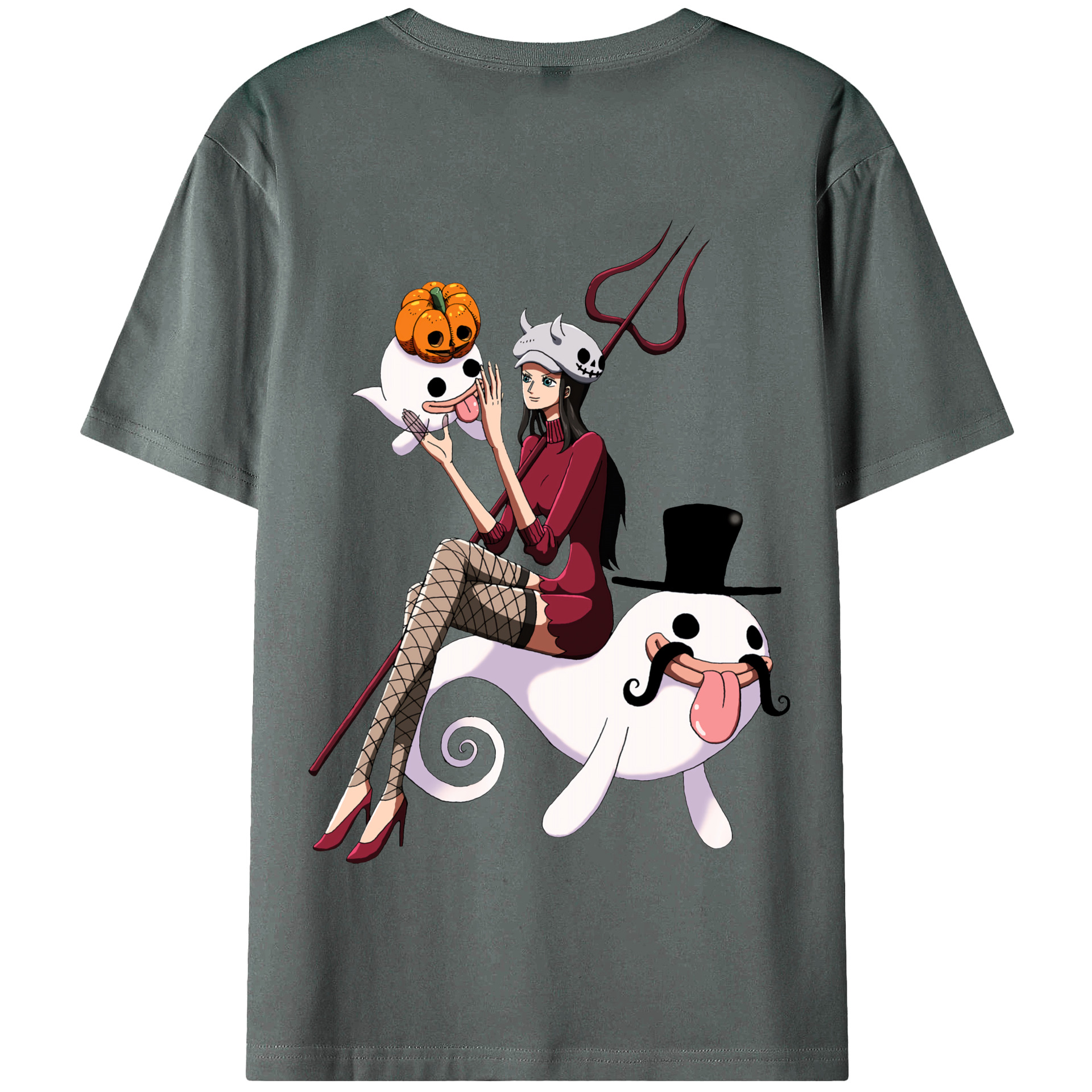 ワンピース ニコ・ロビン ONE PIECE Nico Robin 綿100％半袖Tシャツ（背面プリント）